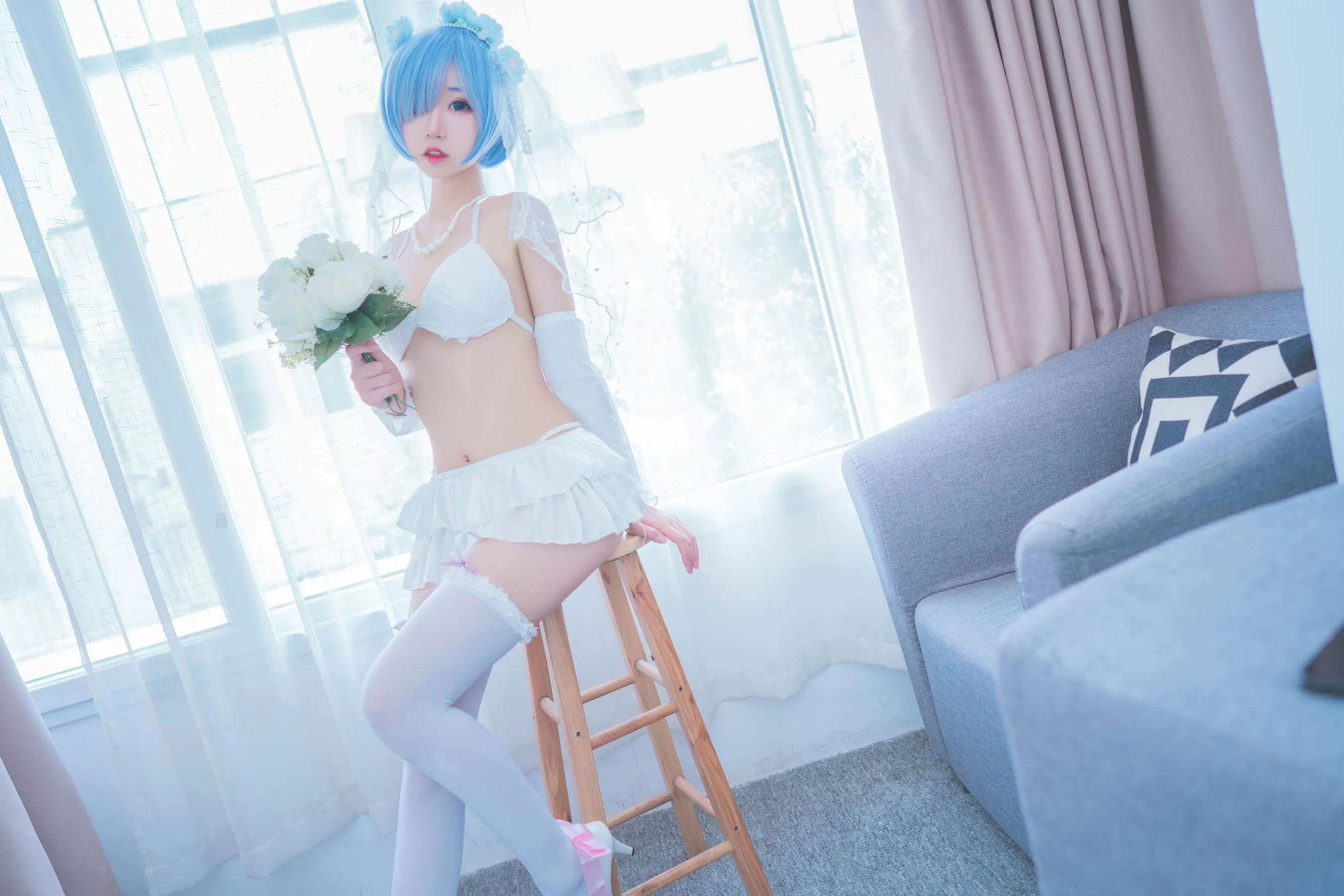 猫君君_MaoJun – NO.22 蕾姆内衣花嫁 [41P]插图